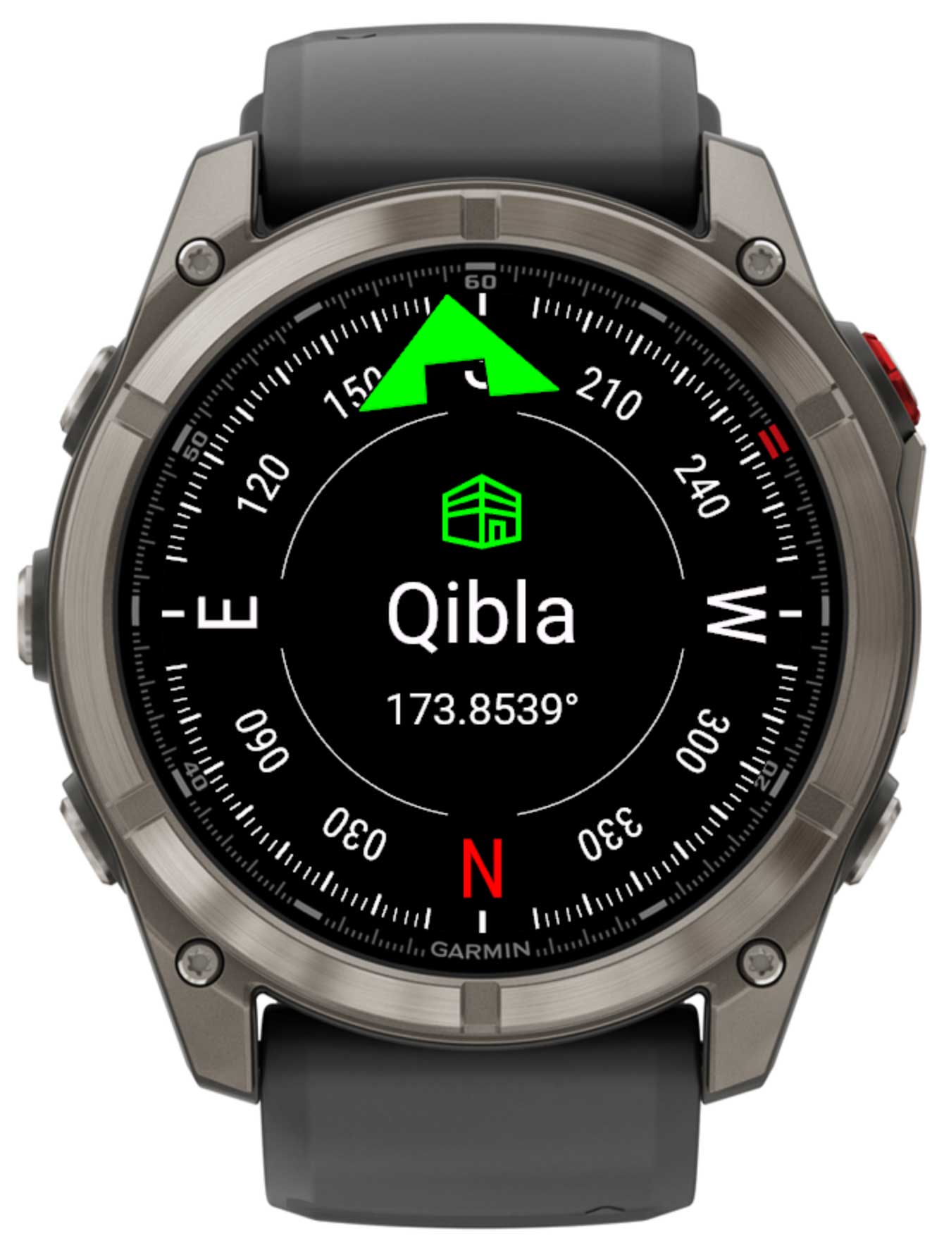 Qibla compass screen